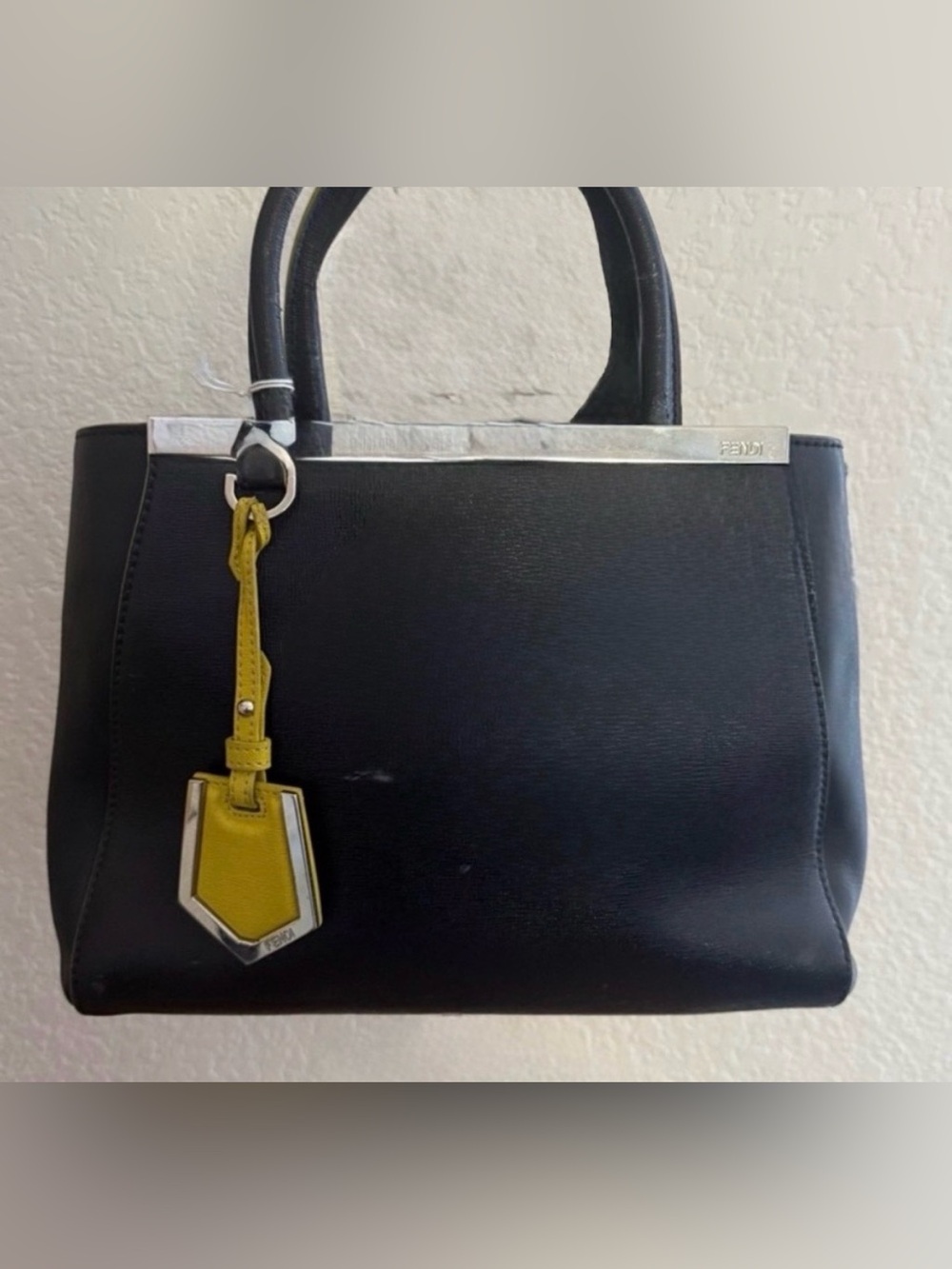 Authentic FENDI 2JOURS Leather 2Way Shoulder Hand Bag Purse